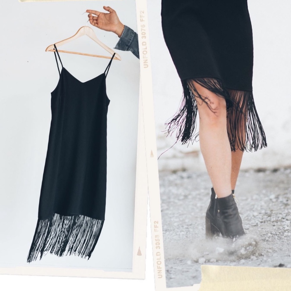 Little Black Fringe Dress